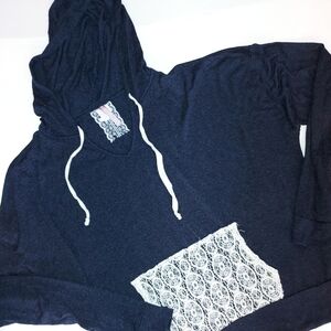 Mauve Hoodie Lace Pocket XL